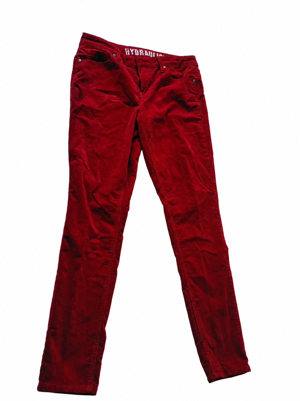 Hydraulic Women’s Skinny Jeans Size 10 Red Black Acid Wash Stretch Denim